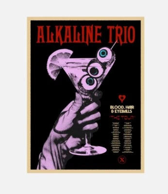 The Alkaline Trio BHE Tour Spring 2024 Poster Art rePrint - Image 1 of 4