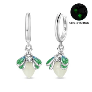 Firefly Earrings Glow Earrings 925 Sterling Silver Hoop Earrings - Bild 1 von 2