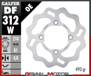 Galfer Rear Brake Disc WAVE FIXED 210x4mm SUZUKI RG 125 F 1993>1997 - Picture 1 of 1
