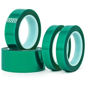 33m/Rolle Abdeckband hitzebeständige 220°C Pulverlack Beschichtung 5-100mm grün - Picture 1 of 8