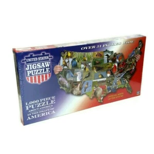 NEU TDC Offizielles Vögel der Staaten 1000-teiliges Puzzle in Form Amerikas - Bild 1 von 6