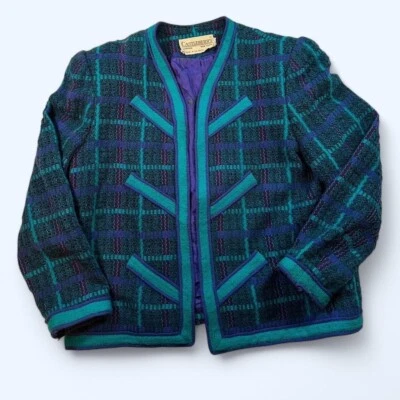 Chaqueta De Colección Años 90 Colorida Frente Abierto Única Chaqueta De Colección Para Mujer Foto 1 de 4