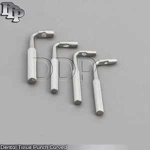 Dental Tissue Punch Curved 4mm, 5mm, 6mm, 8mm Implant Surgical 4 Pcs Instruments - Picture 1 of 3
