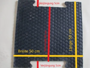 Vollgummimatten JANA B-Ware, Gummimatten SET: 4 Stk. = 1m² - Bild 1 von 3