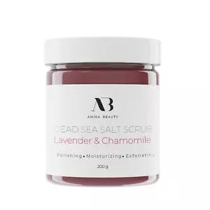 Körperpeeling Totes Meer Salz Lavendel & Kamille Schaum Peeling 7OZ Amira Beauty - Bild 1 von 5
