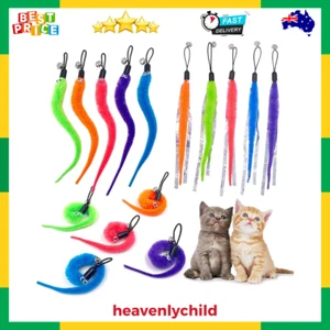 Cat Worm Toy Refills Cat Toys Wand Replacement, 15 Pieces Cat Worms Refill, Worm - Picture 1 of 12
