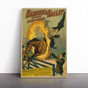 Vintage Circus (7) Canvas Wall Art Print Framed Picture Home Decor Living Room - Picture 1 of 7