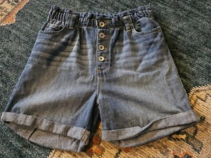 The Children's Place Girl Sz 16 Denim Pull On Button Fly Shorts Spring Summer 3 - Picture 1 of 4