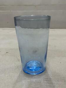 OLD VINTAGE ANTIQUE BEAUTIFUL BLUE CARNIVAL GLASS DRINKING TUMBLER KITCHENWARE