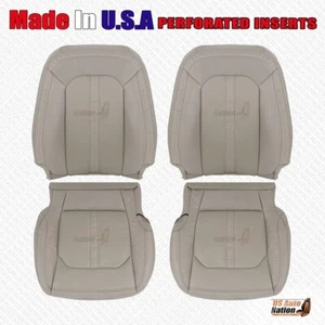2018 - 2021 Ford Explorer Limited Driver Passenger Perforated Leather Cover Gray - Picture 1 of 14