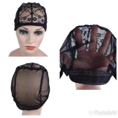 Professional Wig Making Cap Lace Mesh Full Wig Hair Net Weaving Caps Adjustable - Image 1 of 4