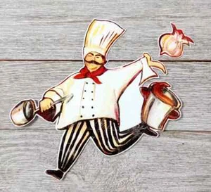 kitchen italian chef wall decal onion set prepasted 5 inch crafts new - Picture 1 of 2