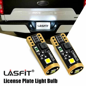 LASFIT T10 LED License Plate Light Bulbs 6000K Super Bright White 168 2825 194 - Picture 1 of 13