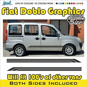 Fiat Doblo Combo Micro CÁMPER CUALQUIER EDAD furgoneta autocaravana calcomanías gráficas gratis p&p 017 - Imagen 1 de 4