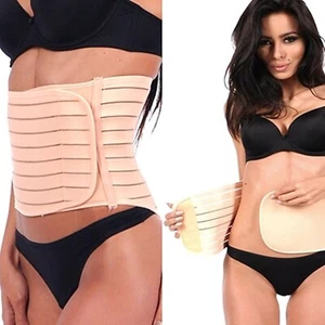 Schwangerschaftsgurt BAUCH WEG danach Schlankheitsgurt Bauchband Natur Beige UNI - Bild 1 von 6