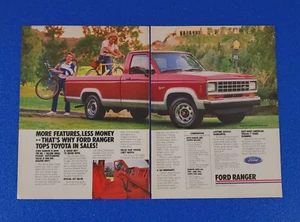 1988 FORD RANGER XLT PICKUP TRUCK ORIGINAL 2 PAGE PRINT AD BUILT FORD TOUGH - Picture 1 of 1