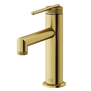 VIGO Sterling 7'' H Single Handle Single-Hole Bathroom Faucet in Matte Brushed - Picture 1 of 9
