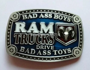 Dodge Ram Pewter Color Logo Belt Buckle RAM Collectible new - Picture 1 of 3