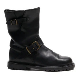 POLO RALPH LAUREN High Boots Black Leather Womens UK 5.5 - Imagen 1 de 6
