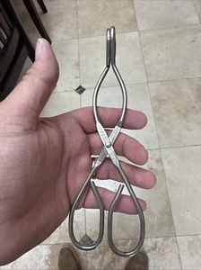 EKCO Kitchen Tongs Angled Metal 8" Made in USA Vintage Utensil - Picture 1 of 8