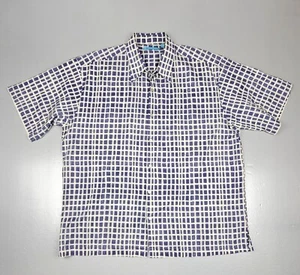 Tori Richard Button Up Shirt Mens XL. Geometric Pattern 100% Cotton Lawn - Picture 1 of 7