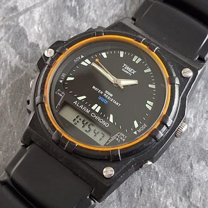 Working 1989 Timex Marlin Men's Vintage Digital Analog Watch New Battery, Strap - Picture 1 of 18