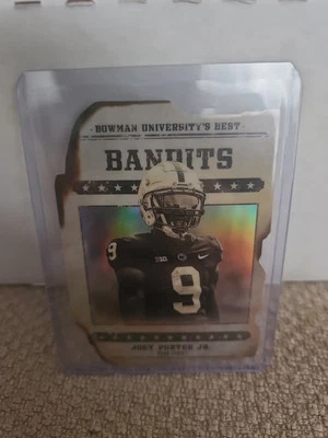 2022 Bowman Best U Joey Porter Jr Bandits Die-Cut GB-7 Steelers - Image 1 of 2