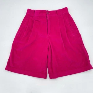 Vintage 90s Cord Shorts Pink Liz Sport High Waisted Pleated Retro Funky Bold - Bild 1 von 12