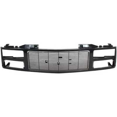 Grille For 88-99 GMC K1500 C1500 Black Plastic Fits Models with Dual Headlight Foto 1 de 3