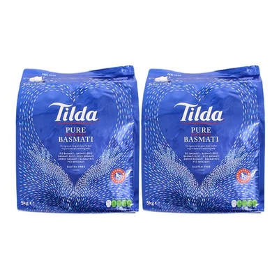 10kg (2x5kg) Tilda Basmatireis Langkorn Basmati Reis Pure Basmati Rice - Bild 1 von 2