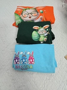 EASTER T shirts Youth-- Sizes Vary See Pics Lot Of 3 Ships Same Day - Picture 1 of 7