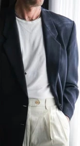 Blazer Giorgio Armani Collezioni Negro Carbón 40R Abrigo Deportivo Lana Pura Italia - Imagen 1 de 18