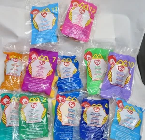VTG 1999 TY Beanie Babies McDonald’s Happy Meal Toy Complete Set Of 12 - Picture 1 of 5