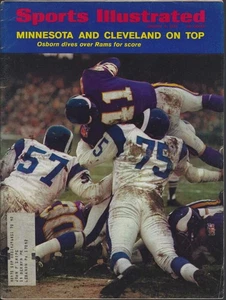 January 1970 Sports Illustrated - Dave Osborn Minnesota Vikings Cleveland Browns - Picture 1 of 4
