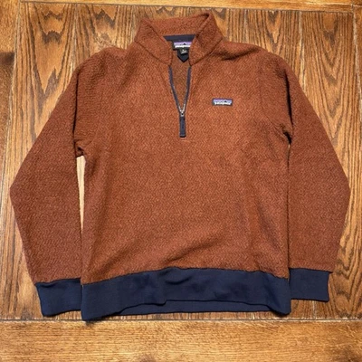 Patagonia Brown Woolyester Fleece Pullover 1/4 Zip Wool Blend Women’s Medium - Image 1 of 4