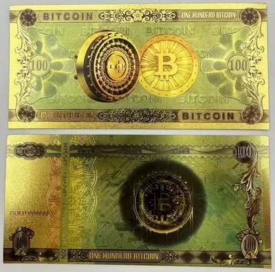 BITCOIN Banknote Gold für Sammler BTC Krypto Währung *NEU* - Bild 1 von 2