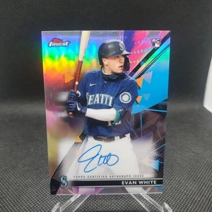 Autógrafo Evan White RC 2021 Topps Finest Rookie Refractor #FA-EW Mariners - Imagen 1 de 2