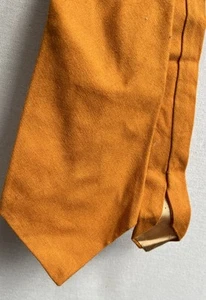 Mens Woven In Scotland Wool Blend Vintage Orange Kipper Tie 4.25" Wide 51" Long - Picture 1 of 3