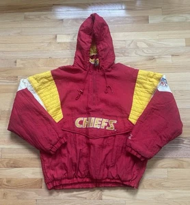 Vintage Kansas City Chiefs NFL Starter Pullover Jacke NFL Mantel Herren Gr. L - Bild 1 von 8