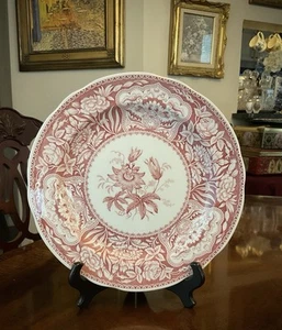 Vintage Spode Archive Collection Georgian Series Pink Floral 10.25” Dinner Plate - Picture 1 of 2