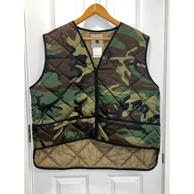 Northwest Territory Mens XL Camo Quilted Puffer Vest Zip Front Pockets - Image 1 of 4