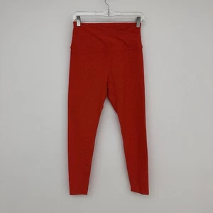 Beyond Yoga L Red Crop At Your Leisure Criss Cross Waist Leggings Spacedye - Picture 1 of 6