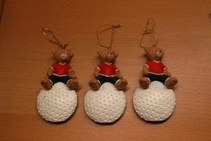 Menge 3 Golfing Bear Ornament - KOSTENLOSER VERSAND - Bild 1 von 9
