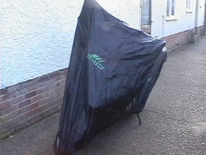 XL COPRIMACCHINA PROTEZIONE IMPERMEABILE MOTO MOTO UNIVERSALE NERO - Foto 1 di 8