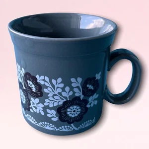 Vintage RARE MARY QUANT GREY FLORAL MUG | Staffordshire Made in England VGC - Picture 1 of 11