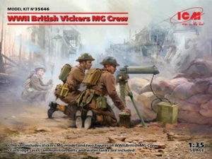 Modelos ICM 35646 1/35 Segunda Guerra Mundial British Vickers MG Crew (2) con ametralladora y equipo - Imagen 1 de 1