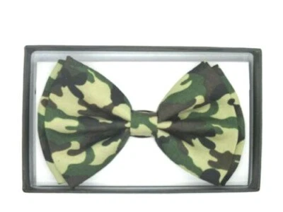 UNISEX ADULTO NIÑO MILITAR/EJÉRCITO VERDE CAMUFLAJE CORREA AJUSTABLE PAJARITA - ¡NUEVO! Foto 1 de 2