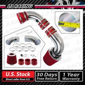RED COLD AIR INDUCTION INTAKE + Cone Filter For Chevy 96-05 S10 Blazer 4.3L V6 - Picture 1 of 9