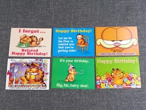 Postales de Garfield El Gato 6 piezas retro originales de colección años 80 - Imagen 1 de 2