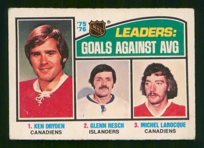 KEN DRYDEN / GLENN RESCH / M. LAROCQUE 1976-77 O-PEE-CHEE 76-77 NO 6 VGEX+  4460 - Image 1 of 2